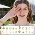thumbnail image 5 of 80 piezas de 20 estilos de dijes de la serie Sol, Luna y Estrella, colgantes de estilo tibetano, pequeños colgantes dorados para pulseras, collares y joyas., 5 of 5