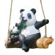 thumbnail image 3 of Estatua colgante de animal columpio para jardín, escultura decorativa pintada a mano, amplia aplicación Panda, 3 of 9