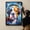 American Bulldog, variant on Barbet Dog Headphone Art Print Canvas, Wall art Painting Decor, Dog Canvas Art Home Decor Artwork For Bedroom Living Room Bathroom Décor