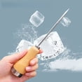 thumbnail image 2 of Stainless Steel Ice Pick Punch Crusher Icing Breaker Wooden Handle Kitchen Tool, 2 of 4