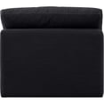 thumbnail image 6 of Meridian Furniture Indulge Contemporary Linen Fabric Armless Chair in Black, 6 of 9