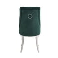 thumbnail image 4 of Bowery Hill Glam Side Chair (Set-2) in Green Fabric and Stainless Steel, 4 of 5