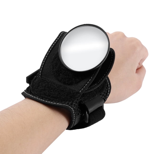 tredstone Bike Rear View Mirror Bicycle Flexible Wristband Backeye Mirror black 9*8*2.5cm 1Set