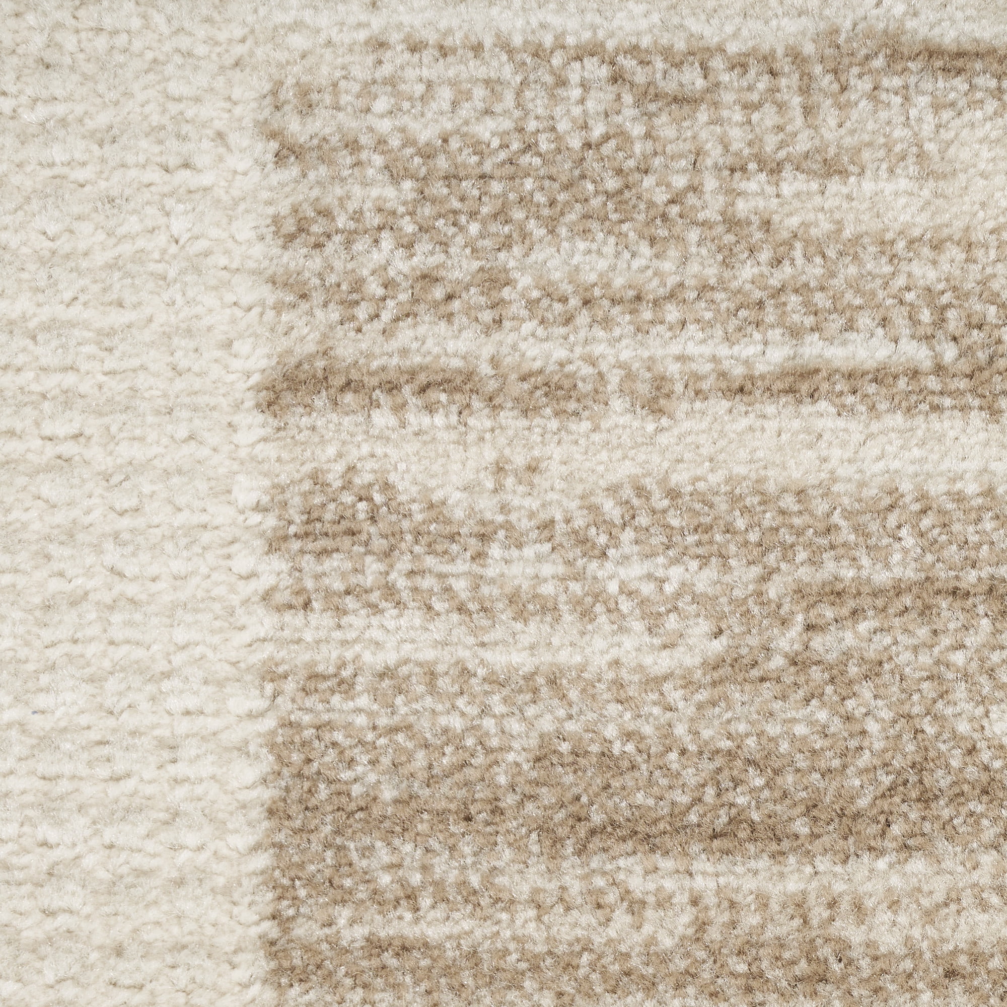 Nourison Serenity Home Geometric Mocha Ivory 2'2" x 7'6 Area Rug (2x8)