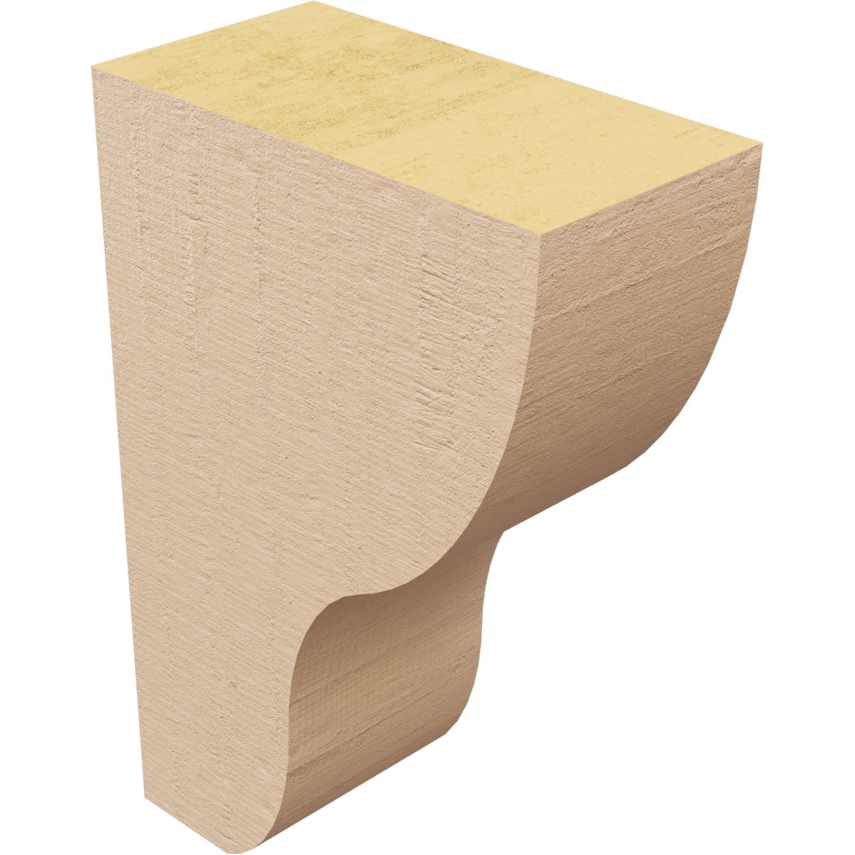 2"W x 4"D x 6"H Classic Greensboro Rough Cedar Woodgrain TimberThane Corbel, Primed Tan