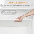 thumbnail image 5 of CONCETTA 4 Shelf Bookcase, 42 Inch Tall Floor Standing Open Bookshelf for Home Office and Living Room, White, 5 of 8