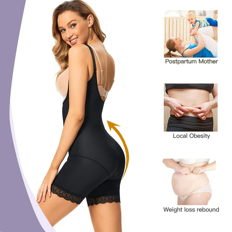 Women's Shaping Bodysuit with Smooth Tummy Control Shapewear Firm Control  Ultra Light Built-in Bra Body Shaper Briefer Fajas