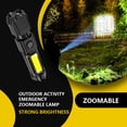 thumbnail image 4 of Linterna LED USB Recargable Potente Brillo Zoom Antorcha Ajustable 3 Modos ABS Lámpara Al Aire Libre Hogar interior para escalada Tipo 2 Advancent OD017117-02B, 4 of 7