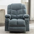 thumbnail image 4 of Oversized Massage Recliner Chair for Elderly,Modern Living Room Electric Rocking & Reclining Chairs with with Heat, 8-Point Vibration,USB Charger and Cup Holders, Plush Velvet Single Sofa, Blue, 4 of 10