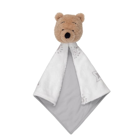 Lambs & Ivy Disney Baby WINNIE THE POOH Lovey White/Gray Security Blanket