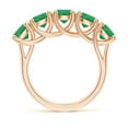 thumbnail image 2 of ANGARA Natural Half Eternity Five Stone 2.75 ct Emerald Wedding Band in 14K Rose Gold for Women (Size-5.5mm) | May Birthstone, Birthday, Anniversary, Jewelry Gift for Women | Natural Emerald Ring, 2 of 12