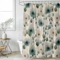 thumbnail image 6 of Polyester Fabric Watercolor Dandelion Shower Curtain, Spring Floral Botanical Vintage Beige Waterproof Bathtub Curtain Bathroom Decor Set with Hooks 60 x 72 Inches, 6 of 6