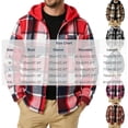 thumbnail image 4 of Thousandth Men's Hooded Plaid Flannel Shacket Trendy Long Sleeve Button Down Coats Casual Loose Fit Shirt Jacket for Fall Daily Wear, 4 of 8