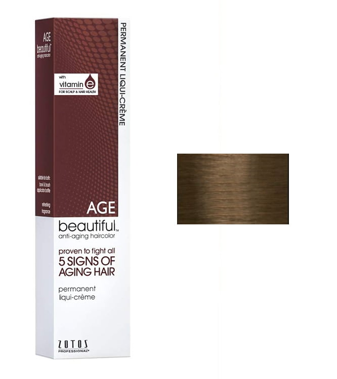 6N Light Brown , Zotos Pro Age Beautiful Permanent LiquiCreme 2 oz