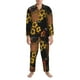 thumbnail image 3 of Balery Embroidery Chicken Rooster Pijama para Hombre de Dos Piezas con Manga Larga, Conjunto de Dormir y Descanso Suave con Bolsillos-Large, 3 of 7