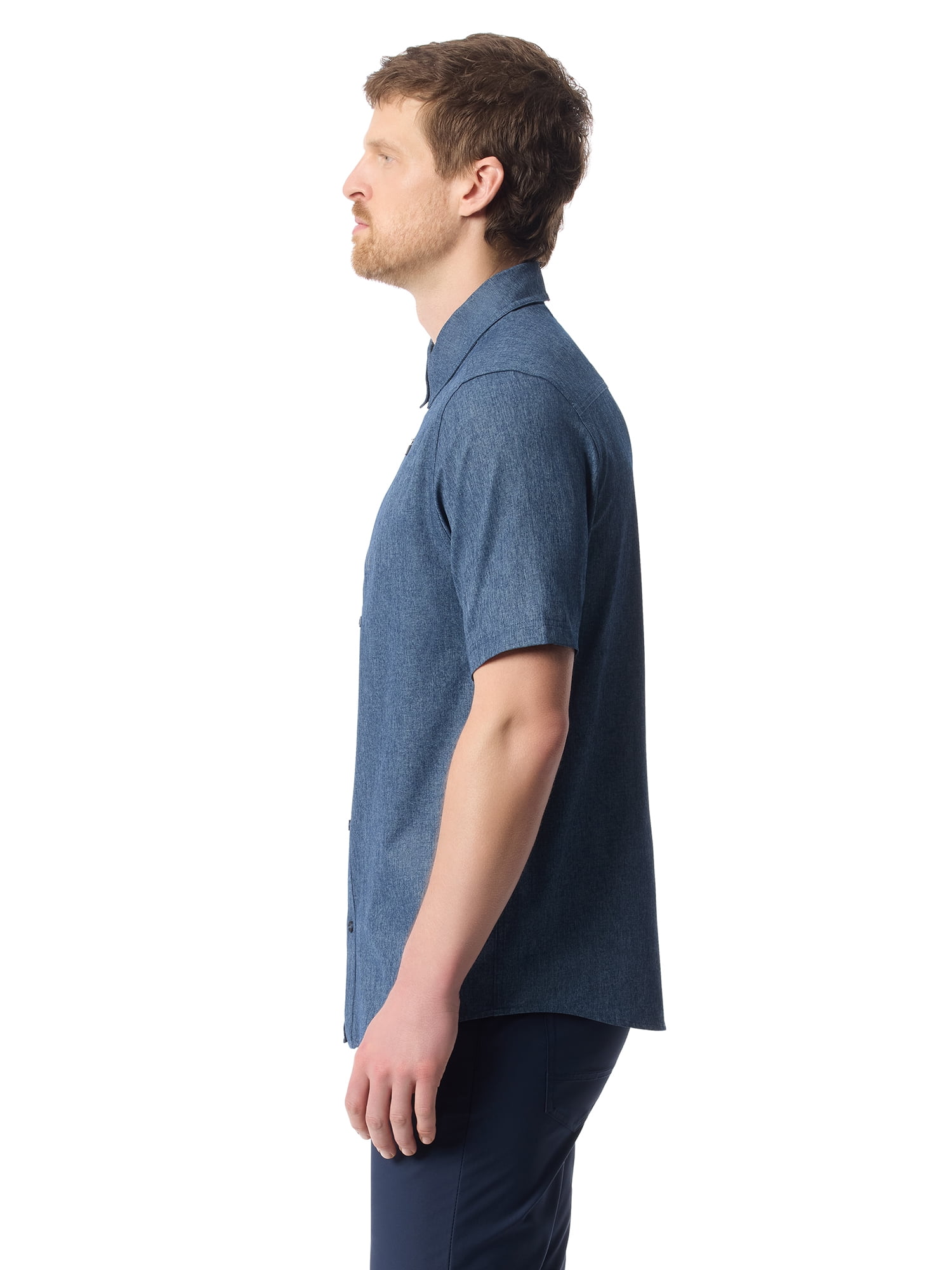 Bass & Co Men's Traveler Shirt with Short Sleeves, Size S-3XL