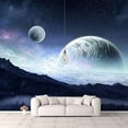 thumbnail image 2 of IDEA4WALL 6pcs Outer Space Peel and Stick Wallpaper Removable Wall Murals Large Wall Stickers for Home Decoration, 100"x24", 2 of 4