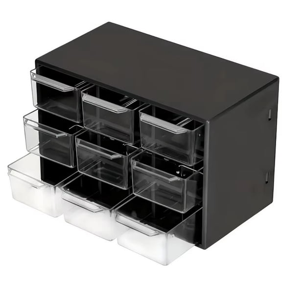 Dustproof Desktop Drawer Organizer 9 Grids Transparent Storage Box PVC Small Drawer Drawer Organizer Box For Jewelry Cosmetics