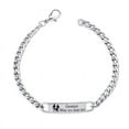 thumbnail image 1 of CNKOO Zodiac Stainless Steel Curved Bracelet - Silver, 1 of 7