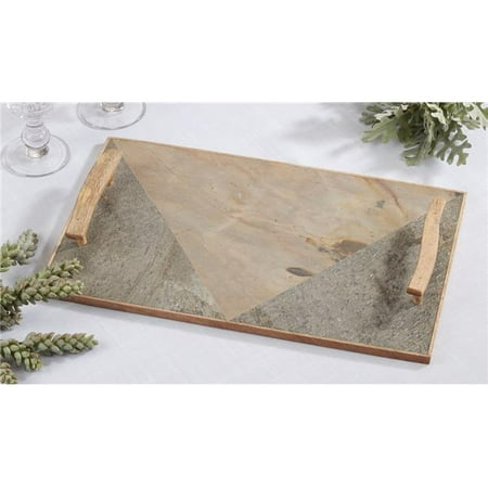 

Saro Lifestyle HA326.ST 10 x 16 in. Slate Tray with Wooden Handle