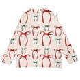 thumbnail image 4 of Plus Size Women's Christmas Santa & Tree Embroidered Cardigan Long Sleeve Round Neck Button Down Knit Sweater For Holiday Season, 4 of 6