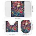 thumbnail image 3 of Mermaid 4 Piece Shower Curtain Sets, Non-Slip Rugs, Toilet Lid Cover And Bath Mat, for Bathroom Decor Set, 72" X 72", 3 of 7