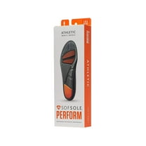 Sof Sole Athletic Performance Mens Insoles Size 11/12.5, Color: Orange/Grey