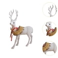 thumbnail image 6 of Almencla Christmas White Deer.Christmas Elk Figurine .Gift Present Christmas Deer Sculpture for Indoor Office Bookshelf Bathroom Shelf Turning head Elk, 6 of 8