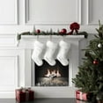 thumbnail image 4 of JHEHF 3 Pack 18inch White Christmas Stockings Xmas Stocking Fireplace Hanging Ornaments Gift Bags for Xmas Tree Fireplace Holiday Family Party Decoration, 4 of 7