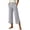 Gray women wide leg capri pants a1, variant on Cagogo Women's Wide Leg Capri Pants Elastic Waist Casual Loose Palazzo Trousers with Pockets Solid Summer Beach Work Lounge Workout Pants, Khaki 2XL