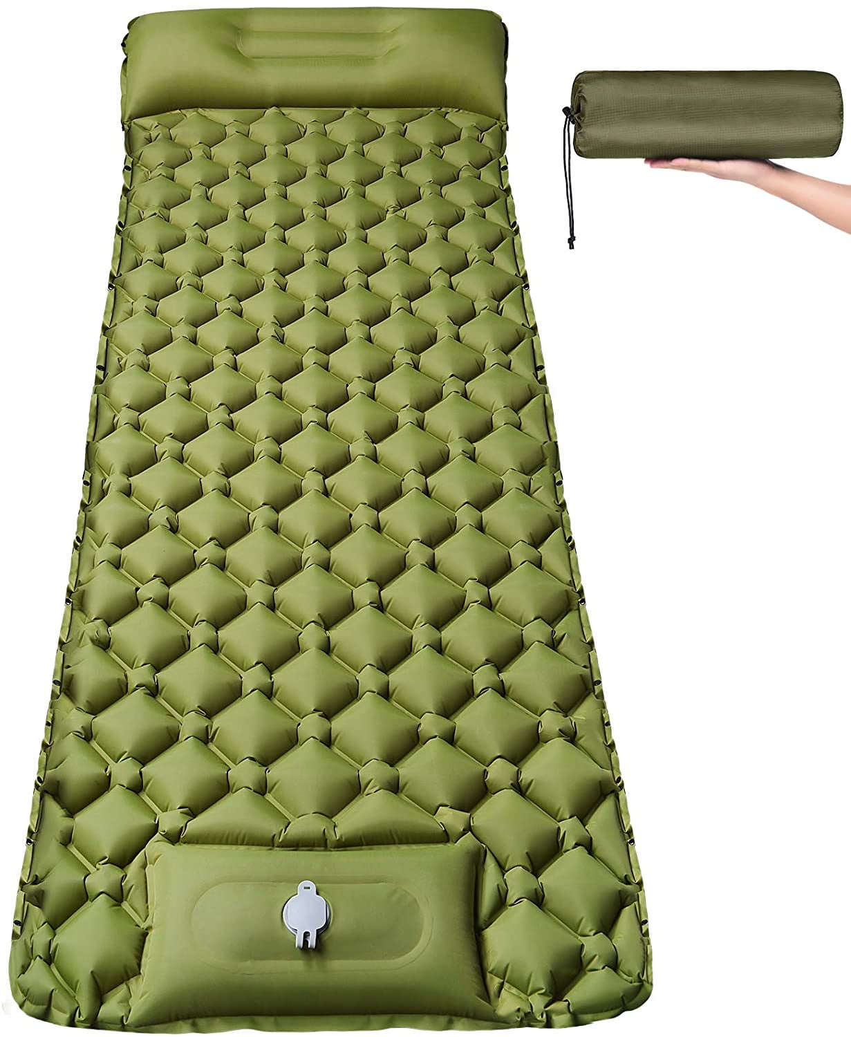 UK Folding Inflatable Camping Sleeping Pad Compact Ultralight Air Mat GIFT 