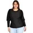 thumbnail image 1 of Blusa de puño cerrado Roman Fashion /Tallas Extras, 1809 (Negro) negro 38 Roman Fashion BL-GR-1809-NEGRO, 1 of 6