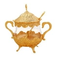 thumbnail image 1 of QualitChoice Bol à Sucre Récipient à Sucre Pot de Rangement Élégant Support Doré Cuillère Support de Comptoir de Cuisine Très Adapté, 1 of 6
