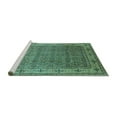 thumbnail image 2 of Ahgly Company Machine Washable Indoor Rectangle Oriental Turquoise Blue Industrial Area Rugs, 8' x 12', 2 of 4