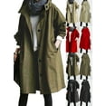 thumbnail image 5 of Gvmfive Women Windbreaker Jacket Buttons Hooded Outdoor Outwear Coat, 5 of 5