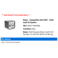 thumbnail image 2 of Relay - Compatible with 2002 - 2004 Audi A6 Quattro 2003, 2 of 2