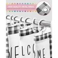 thumbnail image 4 of Easter Shower Curtain Welcome Peeps Bunny Shower Curtains for Bathroom Decor Black Buffalo Plaid Bath Curtains Sets for Spring Easter Bathroom Decor Fabric Waterproof Extra Long 72" X 84", 4 of 5