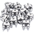 thumbnail image 2 of Bridas para cables M8, bridas para cables de alambre de acero inoxidable, clip de pernos en U para cables, para conectar tendedero con visera - 12 piezas, 2 of 5