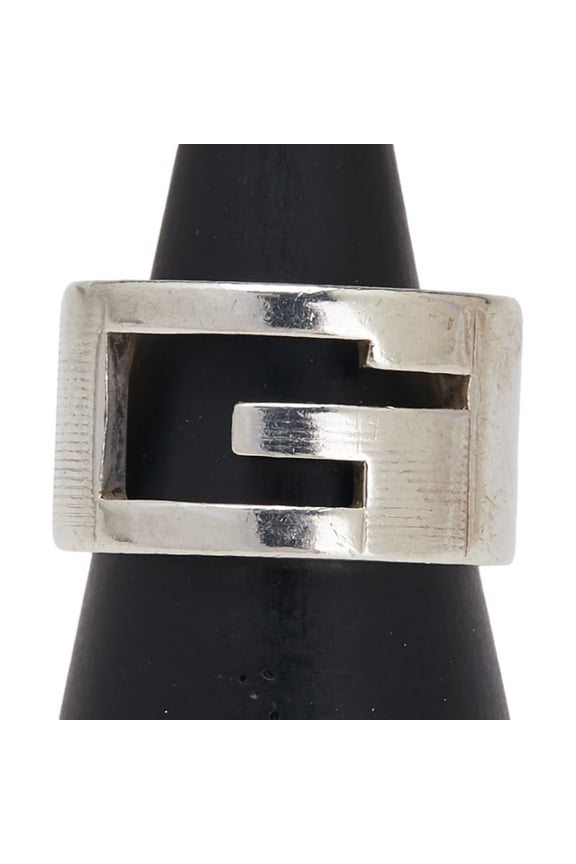 Pre-Owned Gucci Branded G Ring #14 SV925 Silver Men's GUCCI (Good)