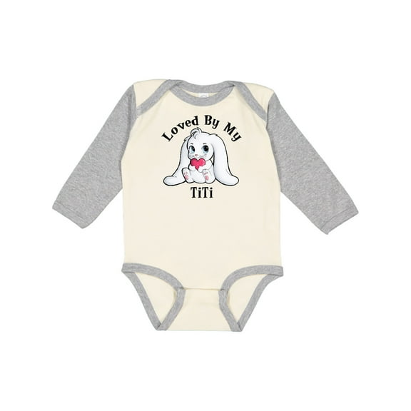 Inktastic Loved By My TiTi Bunny Rabbit Boys or Girls Long Sleeve Baby Bodysuit