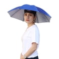 thumbnail image 1 of Btafrte Paraguas Sombrero Manos Libres Pesca Paraguas Plegable (azul Real), 1 of 9