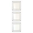 thumbnail image 1 of set espejos cuadrados con marco plateado 2 x 25 x 25 cm 3 piezas, 1 of 7
