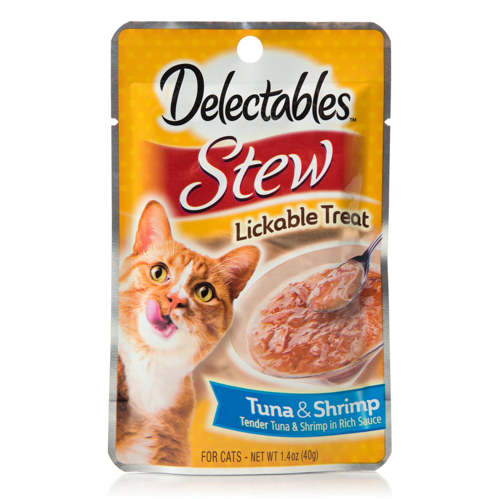 Delectables Lickable Cat Treats Stew Tuna & Shrimp, 1.4 Oz. Walmart