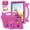Rose, variant on TECH CIRCLE Kids Case for iPad (A16) 11-inch 2025 / iPad 10th Gen 10.9" 2022, Cute Cartoon Shockproof EVA Case Handle Adjustable Stand DIY Decorative Accessories Lightweight Cover,Pink