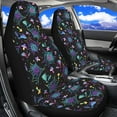 thumbnail image 2 of Binienty Halloween Car Seat Covers Front Seats Stretchy Polyester Bucket Seat Cover Universal Automotive Accessories for Car Truck SUV Van, Halloween Spider Web Bat, 2 of 8