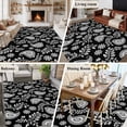 thumbnail image 5 of Black Paisley Area Rugs 5'x8', Washable Small Throw Rugs for Classroom Bedroom, Ethnic Vintage Floral Botanical Abstract Indoor Outdoor Rug Non-Slip Low Pile Carpet Runner Reversible Floor Mats, 5 of 8