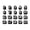 20PC Black, variant on 20 Pcs Numbered Pencil Toppers 1-20, Reusable Classroom Pencil Labels, Pencil Tracking Markers for Supply Stations and School Organization