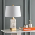 thumbnail image 3 of JONATHAN Y Eloise 23" Coastal Glam Alabaster/Metal LED Table Lamp, White/Gold Painting, JYL6202A, 3 of 9