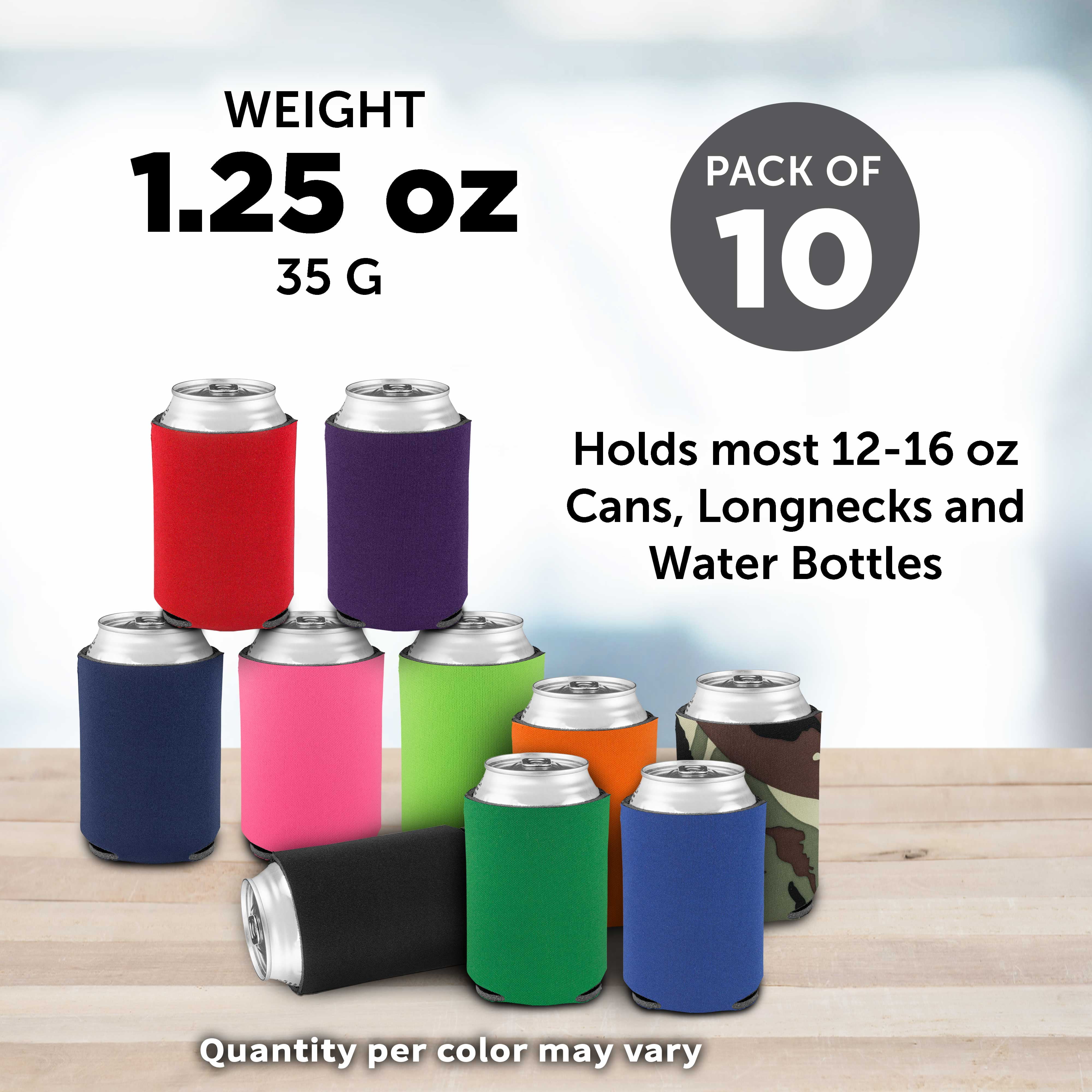 Can Coolers - Set of 50 - Assorted Premium Collapsible Cooler Cans And Bottles Holder - Beer Drink Insulator Sleeve - Assorted (Colors May Vary)