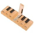 thumbnail image 6 of Unique Bargains 1 Pc Pill Case 7 Grid Piano Keys Pill Box Clear Orange, 6 of 6